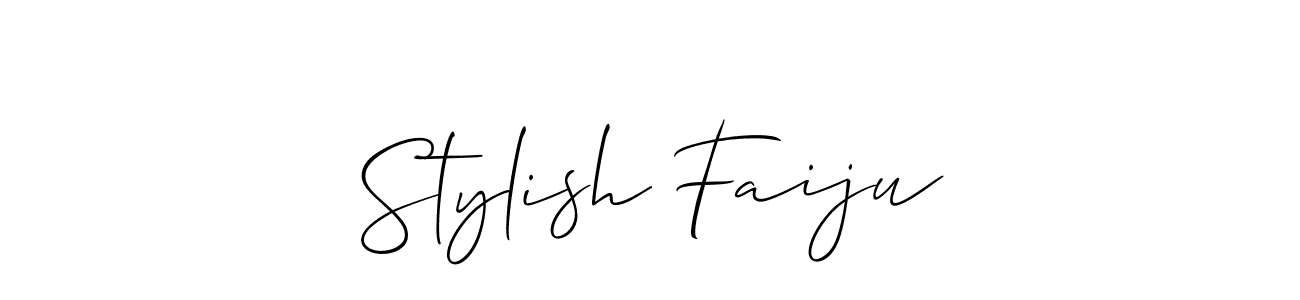 How to make Stylish Faiju signature? Allison_Script is a professional autograph style. Create handwritten signature for Stylish Faiju name. Stylish Faiju signature style 2 images and pictures png