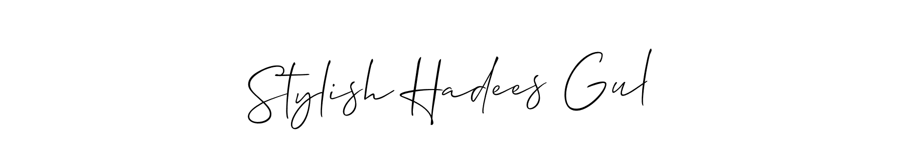 Also we have Stylish Hadees Gul name is the best signature style. Create professional handwritten signature collection using Allison_Script autograph style. Stylish Hadees Gul signature style 2 images and pictures png