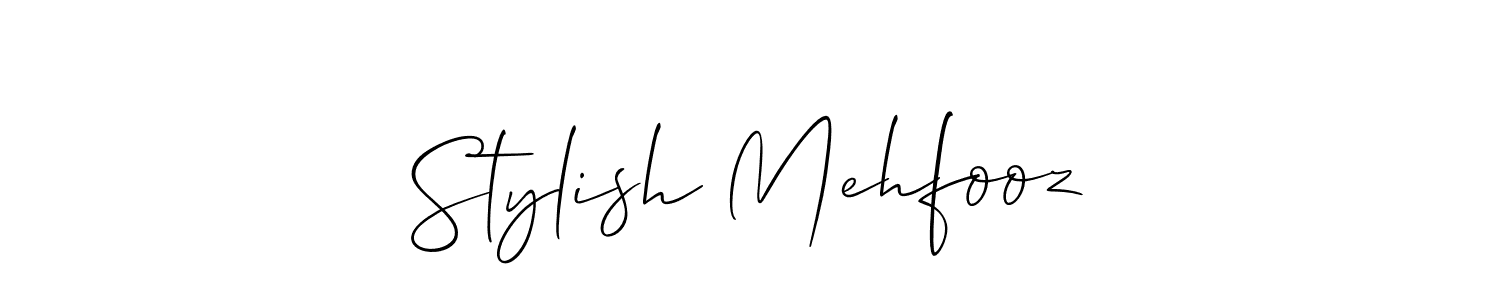 Allison_Script is a professional signature style that is perfect for those who want to add a touch of class to their signature. It is also a great choice for those who want to make their signature more unique. Get Stylish Mehfooz name to fancy signature for free. Stylish Mehfooz signature style 2 images and pictures png