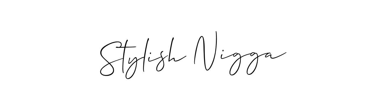 Create a beautiful signature design for name Stylish Nigga. With this signature (Allison_Script) fonts, you can make a handwritten signature for free. Stylish Nigga signature style 2 images and pictures png