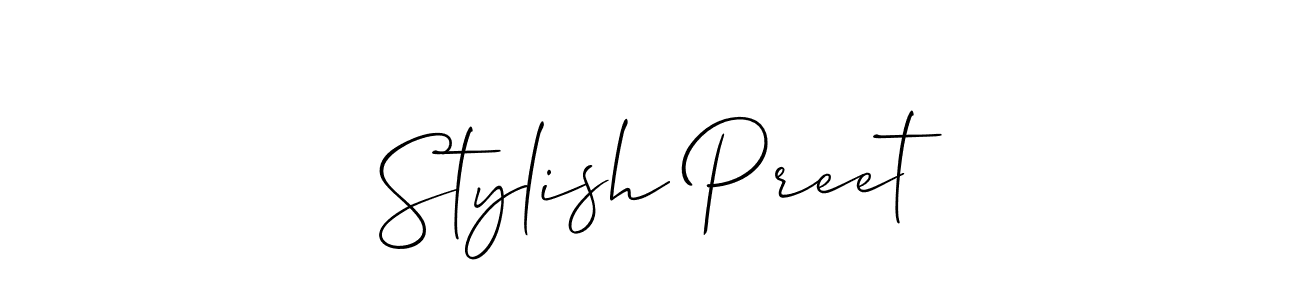 Also we have Stylish Preet name is the best signature style. Create professional handwritten signature collection using Allison_Script autograph style. Stylish Preet signature style 2 images and pictures png