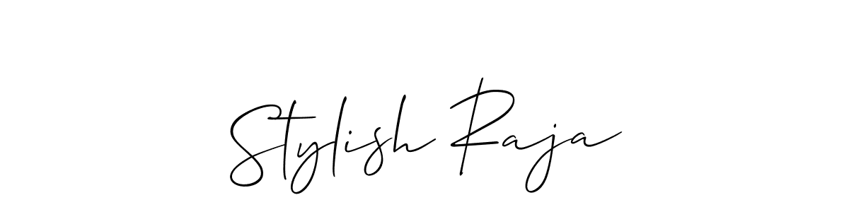 Make a beautiful signature design for name Stylish Raja. With this signature (Allison_Script) style, you can create a handwritten signature for free. Stylish Raja signature style 2 images and pictures png