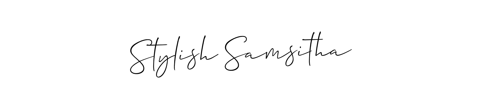 This is the best signature style for the Stylish Samsitha name. Also you like these signature font (Allison_Script). Mix name signature. Stylish Samsitha signature style 2 images and pictures png