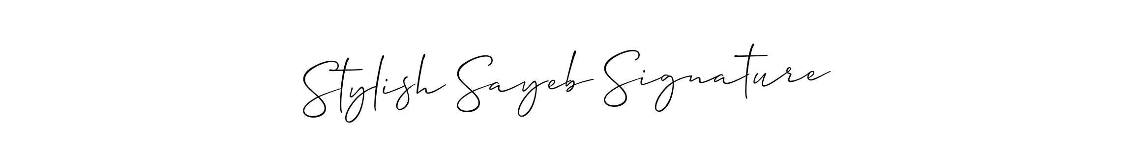 It looks lik you need a new signature style for name Stylish Sayeb Signature. Design unique handwritten (Allison_Script) signature with our free signature maker in just a few clicks. Stylish Sayeb Signature signature style 2 images and pictures png