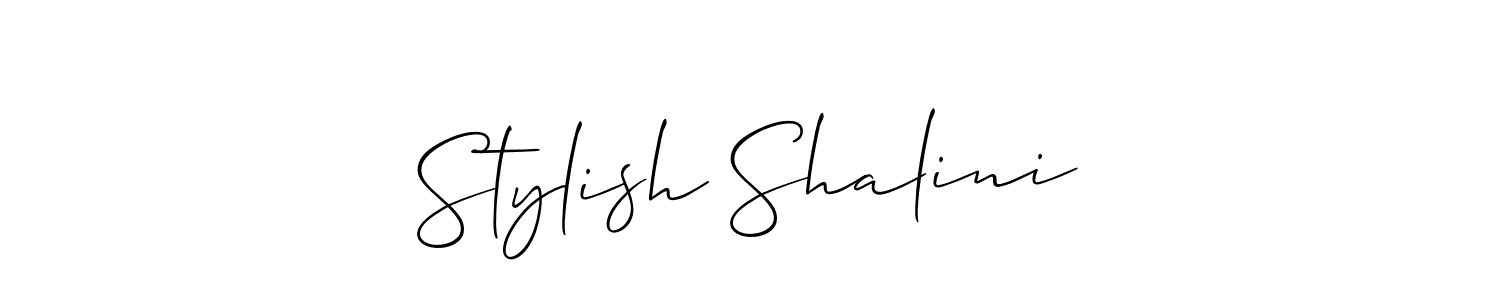 It looks lik you need a new signature style for name Stylish Shalini. Design unique handwritten (Allison_Script) signature with our free signature maker in just a few clicks. Stylish Shalini signature style 2 images and pictures png