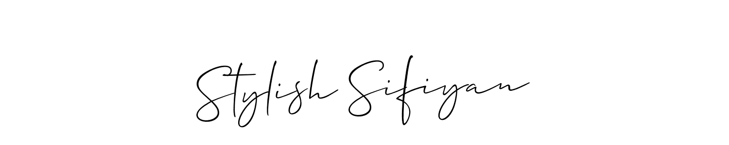 Use a signature maker to create a handwritten signature online. With this signature software, you can design (Allison_Script) your own signature for name Stylish Sifiyan. Stylish Sifiyan signature style 2 images and pictures png
