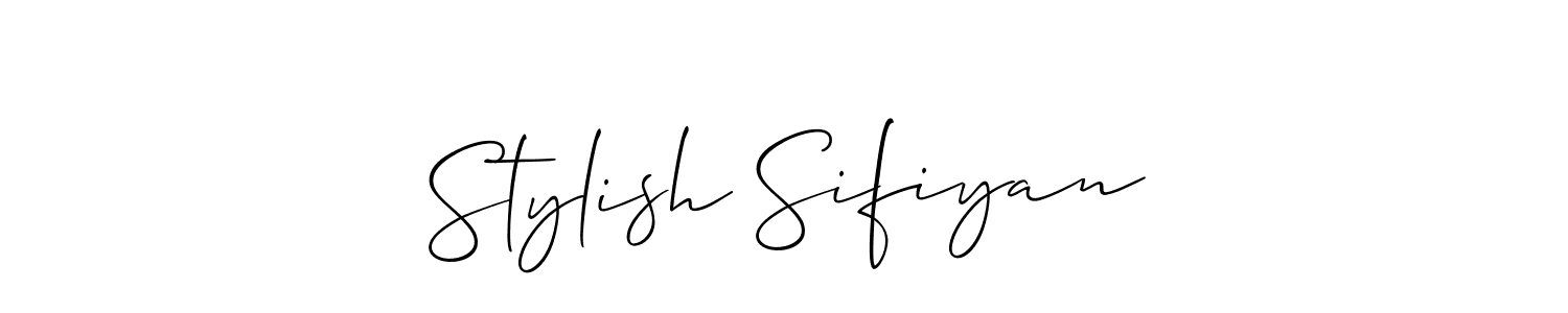 Use a signature maker to create a handwritten signature online. With this signature software, you can design (Allison_Script) your own signature for name Stylish Sifiyan. Stylish Sifiyan signature style 2 images and pictures png