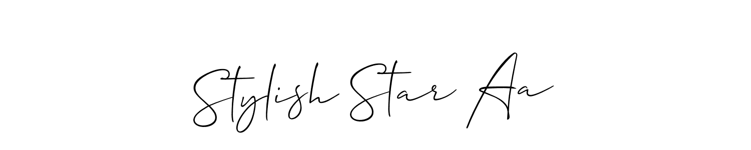 Make a short Stylish Star Aa signature style. Manage your documents anywhere anytime using Allison_Script. Create and add eSignatures, submit forms, share and send files easily. Stylish Star Aa signature style 2 images and pictures png