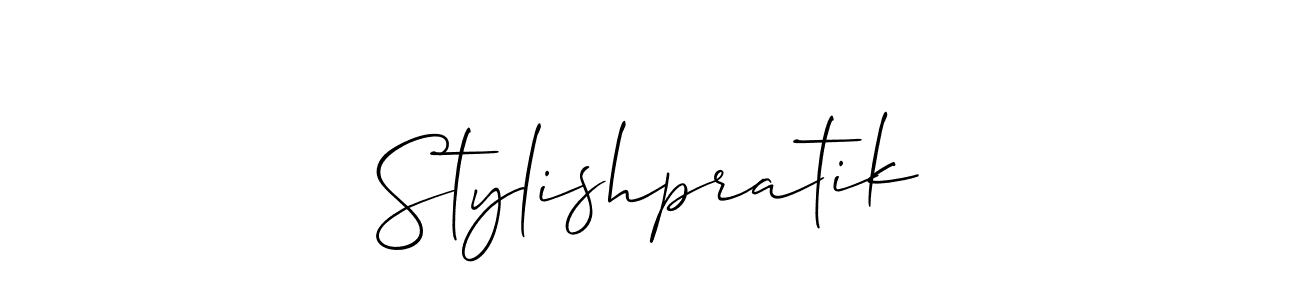 Make a short Stylishpratik signature style. Manage your documents anywhere anytime using Allison_Script. Create and add eSignatures, submit forms, share and send files easily. Stylishpratik signature style 2 images and pictures png
