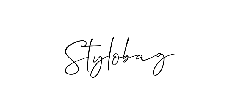 if you are searching for the best signature style for your name Stylobag. so please give up your signature search. here we have designed multiple signature styles  using Allison_Script. Stylobag signature style 2 images and pictures png