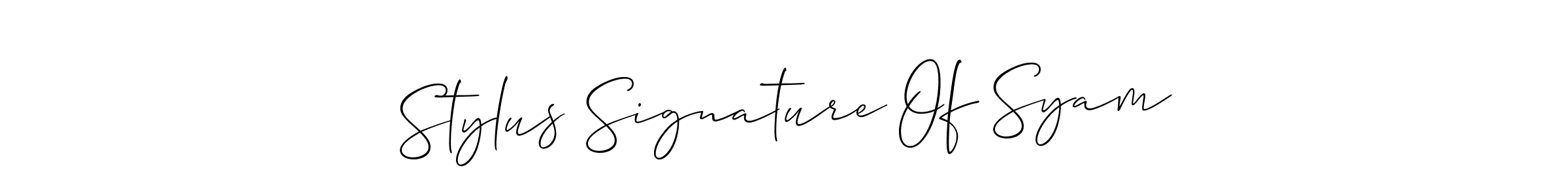 Stylus Signature Of Syam stylish signature style. Best Handwritten Sign (Allison_Script) for my name. Handwritten Signature Collection Ideas for my name Stylus Signature Of Syam. Stylus Signature Of Syam signature style 2 images and pictures png