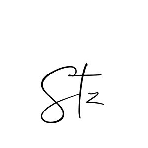 The best way (Allison_Script) to make a short signature is to pick only two or three words in your name. The name Stz include a total of six letters. For converting this name. Stz signature style 2 images and pictures png