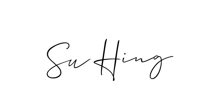 How to make Su Hing signature? Allison_Script is a professional autograph style. Create handwritten signature for Su Hing name. Su Hing signature style 2 images and pictures png