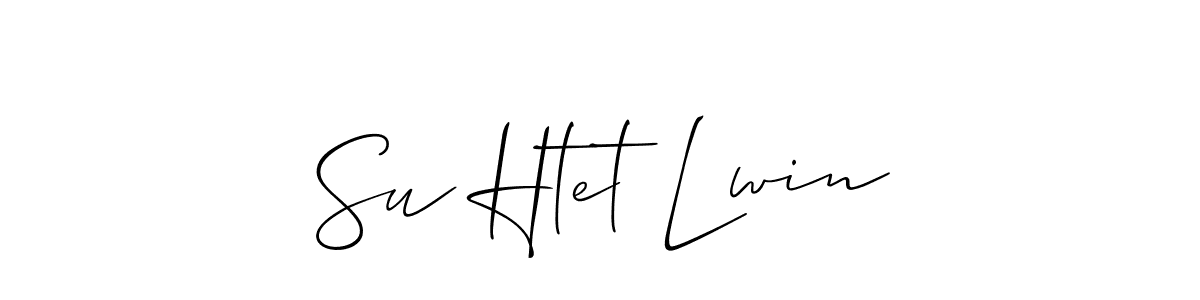 Allison_Script is a professional signature style that is perfect for those who want to add a touch of class to their signature. It is also a great choice for those who want to make their signature more unique. Get Su Htet Lwin name to fancy signature for free. Su Htet Lwin signature style 2 images and pictures png