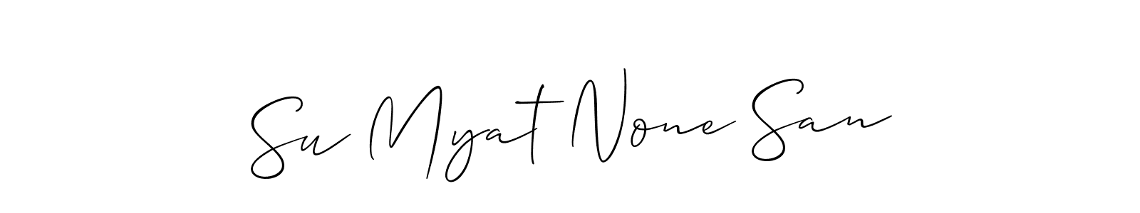 How to make Su Myat None San signature? Allison_Script is a professional autograph style. Create handwritten signature for Su Myat None San name. Su Myat None San signature style 2 images and pictures png