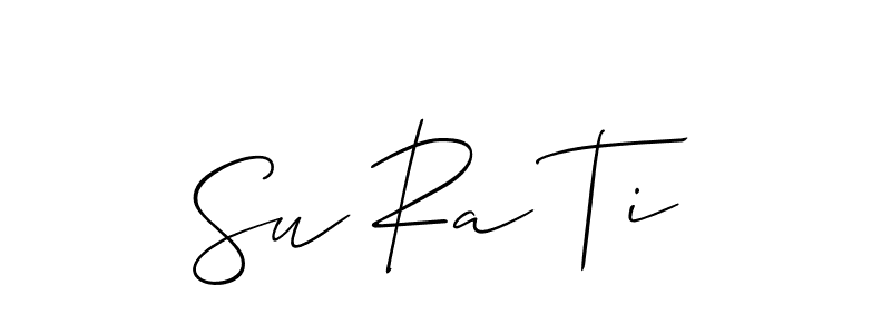 How to make Su Ra Ti name signature. Use Allison_Script style for creating short signs online. This is the latest handwritten sign. Su Ra Ti signature style 2 images and pictures png