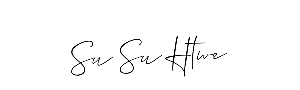 The best way (Allison_Script) to make a short signature is to pick only two or three words in your name. The name Su Su Htwe include a total of six letters. For converting this name. Su Su Htwe signature style 2 images and pictures png