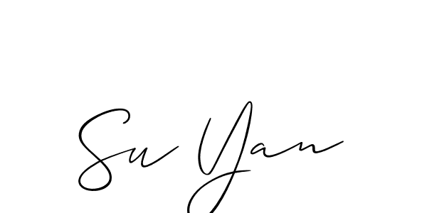 Use a signature maker to create a handwritten signature online. With this signature software, you can design (Allison_Script) your own signature for name Su Yan. Su Yan signature style 2 images and pictures png