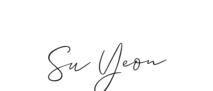 Create a beautiful signature design for name Su Yeon. With this signature (Allison_Script) fonts, you can make a handwritten signature for free. Su Yeon signature style 2 images and pictures png