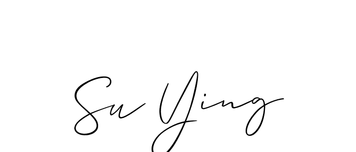 You should practise on your own different ways (Allison_Script) to write your name (Su Ying) in signature. don't let someone else do it for you. Su Ying signature style 2 images and pictures png