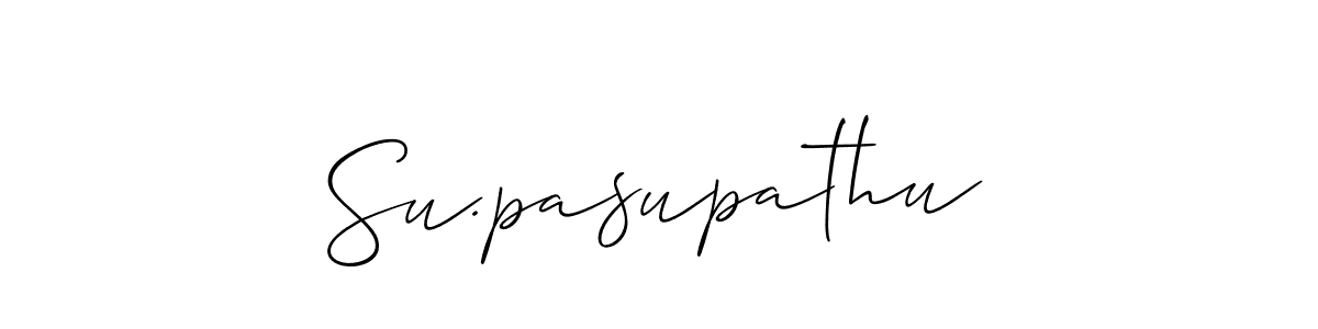 It looks lik you need a new signature style for name Su.pasupathu. Design unique handwritten (Allison_Script) signature with our free signature maker in just a few clicks. Su.pasupathu signature style 2 images and pictures png