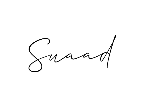 It looks lik you need a new signature style for name Suaad. Design unique handwritten (Allison_Script) signature with our free signature maker in just a few clicks. Suaad signature style 2 images and pictures png