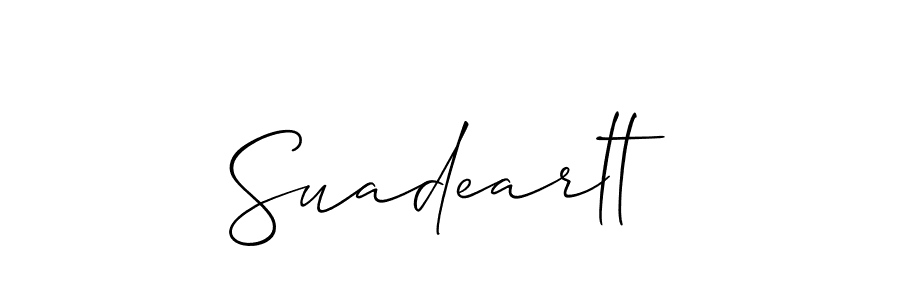 Suadearlt stylish signature style. Best Handwritten Sign (Allison_Script) for my name. Handwritten Signature Collection Ideas for my name Suadearlt. Suadearlt signature style 2 images and pictures png