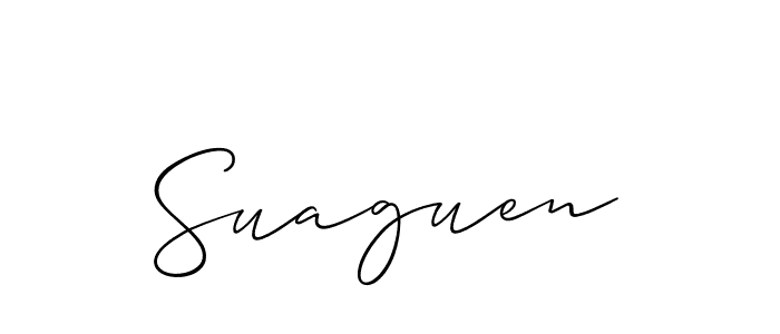 How to make Suaguen name signature. Use Allison_Script style for creating short signs online. This is the latest handwritten sign. Suaguen signature style 2 images and pictures png