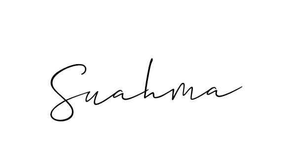 How to make Suahma signature? Allison_Script is a professional autograph style. Create handwritten signature for Suahma name. Suahma signature style 2 images and pictures png