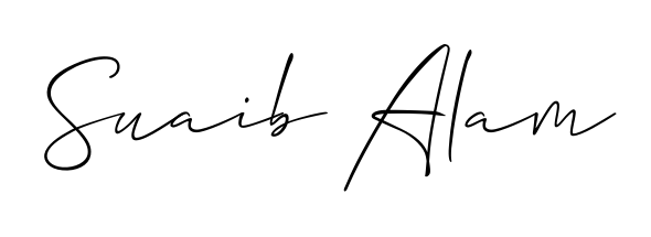 Create your official email sign-off with Suaib Alam name in Allison_Script style. Crisp, clean, and perfectly legible across all screens. Suaib Alam signature style 2 images and pictures png