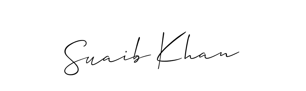 Create a beautiful signature design for name Suaib Khan. With this signature (Allison_Script) fonts, you can make a handwritten signature for free. Suaib Khan signature style 2 images and pictures png