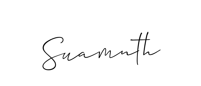 Once you've used our free online signature maker to create your best signature Allison_Script style, it's time to enjoy all of the benefits that Suamnth name signing documents. Suamnth signature style 2 images and pictures png