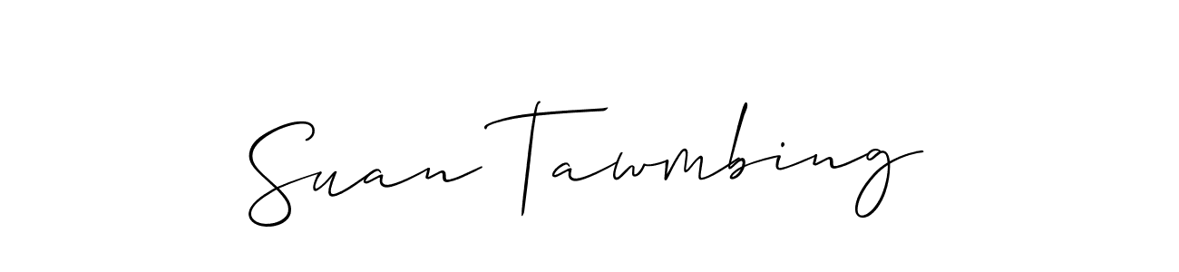 Design your own signature with our free online signature maker. With this signature software, you can create a handwritten (Allison_Script) signature for name Suan Tawmbing. Suan Tawmbing signature style 2 images and pictures png