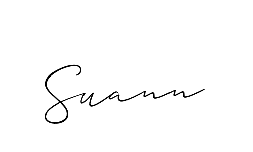 Use a signature maker to create a handwritten signature online. With this signature software, you can design (Allison_Script) your own signature for name Suann. Suann signature style 2 images and pictures png