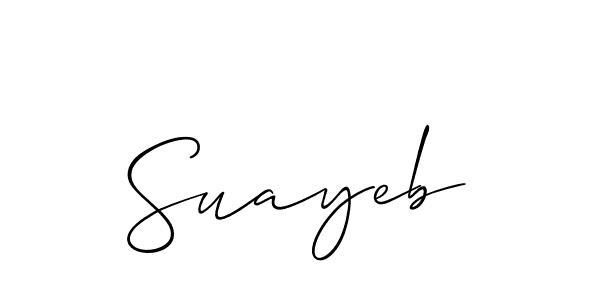Similarly Allison_Script is the best handwritten signature design. Signature creator online .You can use it as an online autograph creator for name Suayeb. Suayeb signature style 2 images and pictures png