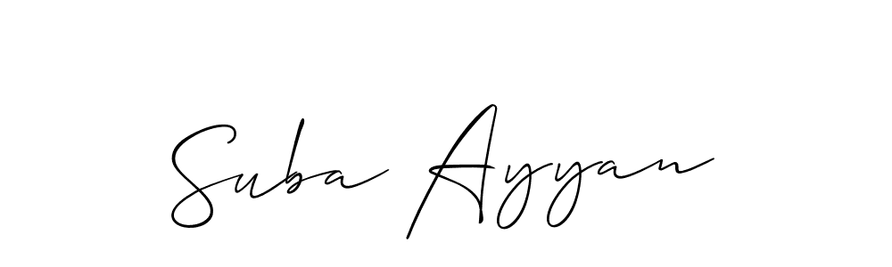 Best and Professional Signature Style for Suba Ayyan. Allison_Script Best Signature Style Collection. Suba Ayyan signature style 2 images and pictures png