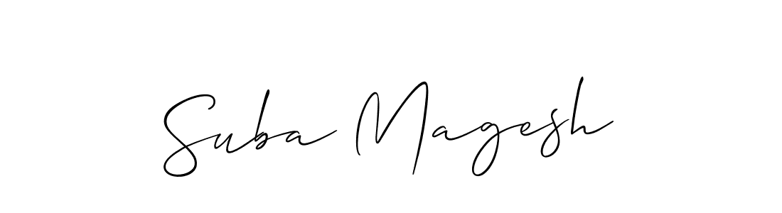 Create a beautiful signature design for name Suba Magesh. With this signature (Allison_Script) fonts, you can make a handwritten signature for free. Suba Magesh signature style 2 images and pictures png