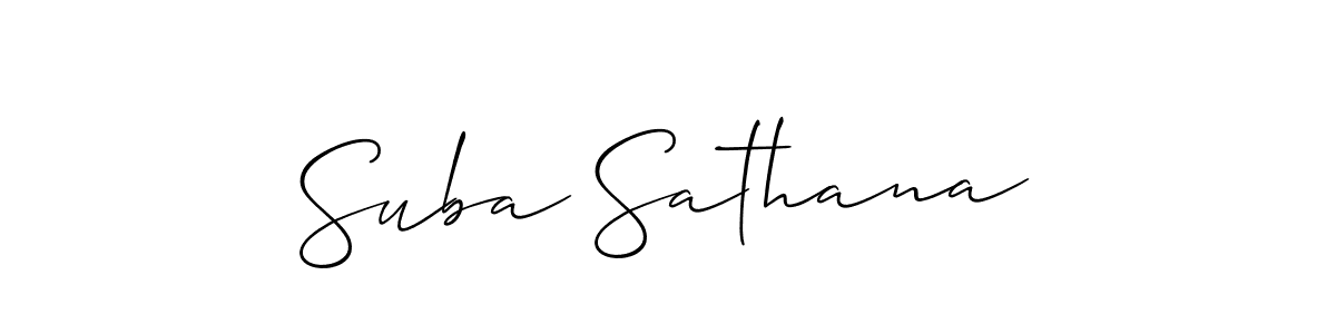 Allison_Script is a professional signature style that is perfect for those who want to add a touch of class to their signature. It is also a great choice for those who want to make their signature more unique. Get Suba Sathana name to fancy signature for free. Suba Sathana signature style 2 images and pictures png