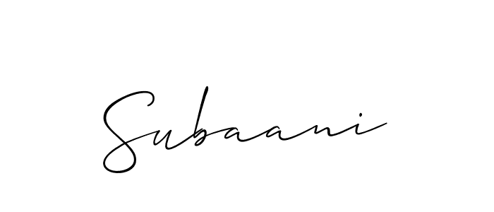 How to make Subaani signature? Allison_Script is a professional autograph style. Create handwritten signature for Subaani name. Subaani signature style 2 images and pictures png