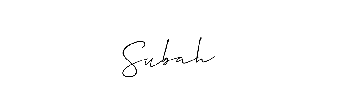 You should practise on your own different ways (Allison_Script) to write your name (Subah❤️) in signature. don't let someone else do it for you. Subah❤️ signature style 2 images and pictures png