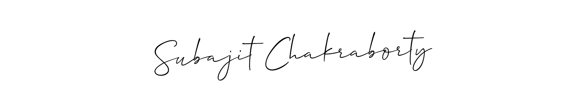 This is the best signature style for the Subajit Chakraborty name. Also you like these signature font (Allison_Script). Mix name signature. Subajit Chakraborty signature style 2 images and pictures png