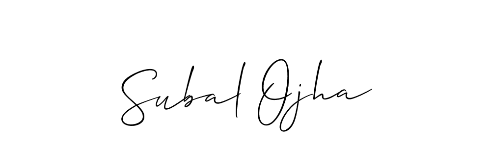 The best way (Allison_Script) to make a short signature is to pick only two or three words in your name. The name Subal Ojha include a total of six letters. For converting this name. Subal Ojha signature style 2 images and pictures png