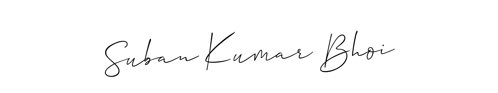 How to Draw Suban Kumar Bhoi signature style? Allison_Script is a latest design signature styles for name Suban Kumar Bhoi. Suban Kumar Bhoi signature style 2 images and pictures png