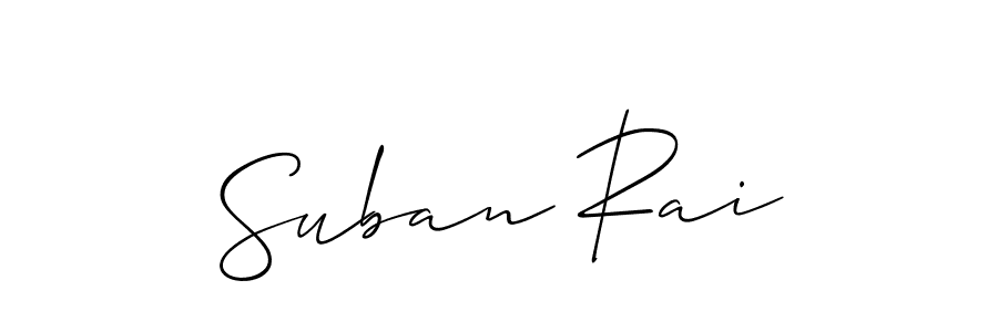 Also we have Suban Rai name is the best signature style. Create professional handwritten signature collection using Allison_Script autograph style. Suban Rai signature style 2 images and pictures png