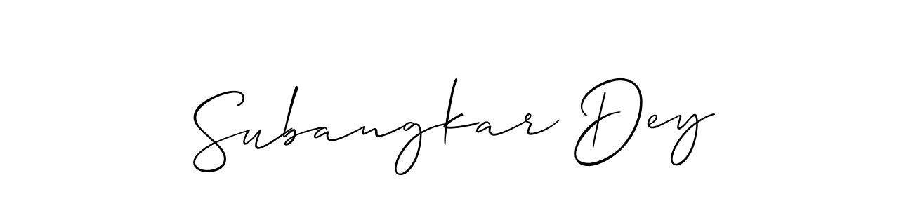 You should practise on your own different ways (Allison_Script) to write your name (Subangkar Dey) in signature. don't let someone else do it for you. Subangkar Dey signature style 2 images and pictures png