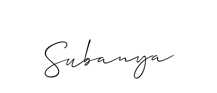 Make a short Subanya signature style. Manage your documents anywhere anytime using Allison_Script. Create and add eSignatures, submit forms, share and send files easily. Subanya signature style 2 images and pictures png