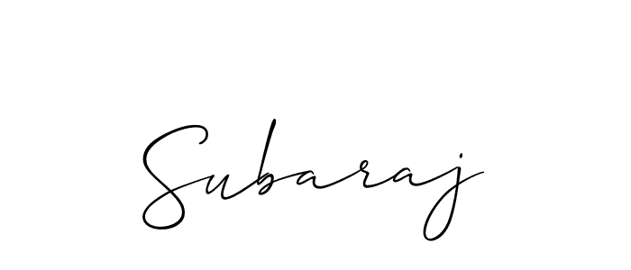 How to Draw Subaraj signature style? Allison_Script is a latest design signature styles for name Subaraj. Subaraj signature style 2 images and pictures png