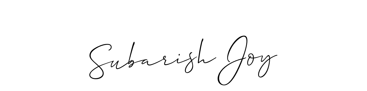 Create a beautiful signature design for name Subarish Joy. With this signature (Allison_Script) fonts, you can make a handwritten signature for free. Subarish Joy signature style 2 images and pictures png