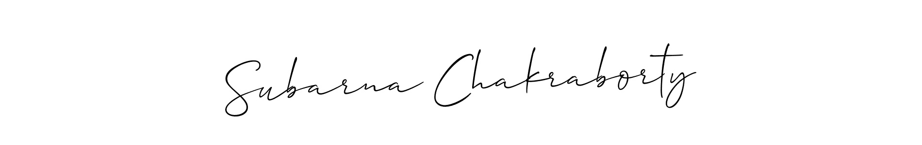 Also we have Subarna Chakraborty name is the best signature style. Create professional handwritten signature collection using Allison_Script autograph style. Subarna Chakraborty signature style 2 images and pictures png