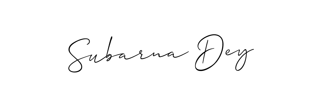 Use a signature maker to create a handwritten signature online. With this signature software, you can design (Allison_Script) your own signature for name Subarna Dey. Subarna Dey signature style 2 images and pictures png